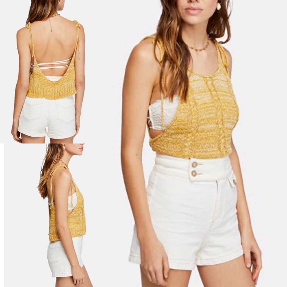 Bombshell open knit tank